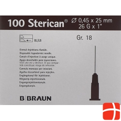 Sterican Nadel 26g 0.45x25mm Braun Luer 100 Stück