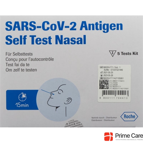 Roche Sars Cov-2 Ag Pst Test Nasal 5 Stück buy online