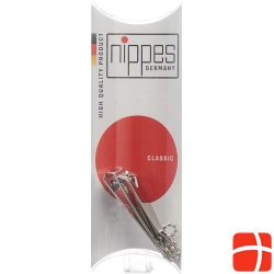 Nippes nail clippers with chain nickel-plated