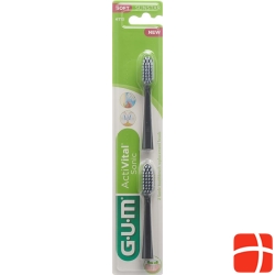 Gum Activital Sonic Ersatzbürsten Schwarz 2 Stück