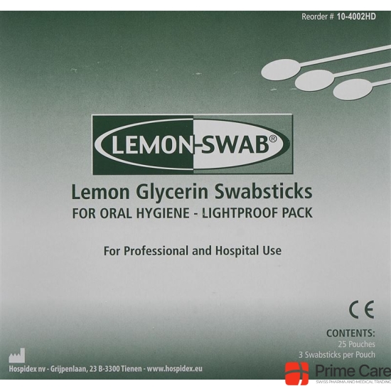 Lemon-swab Glycerin Wattestäbchen Zitr 25x 3 Stück buy online