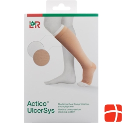 Actico Ulcersys Kompressionsstr L Lang Sand/wei