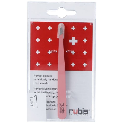 Rubis Tweezers Slanted Pink Inox buy online