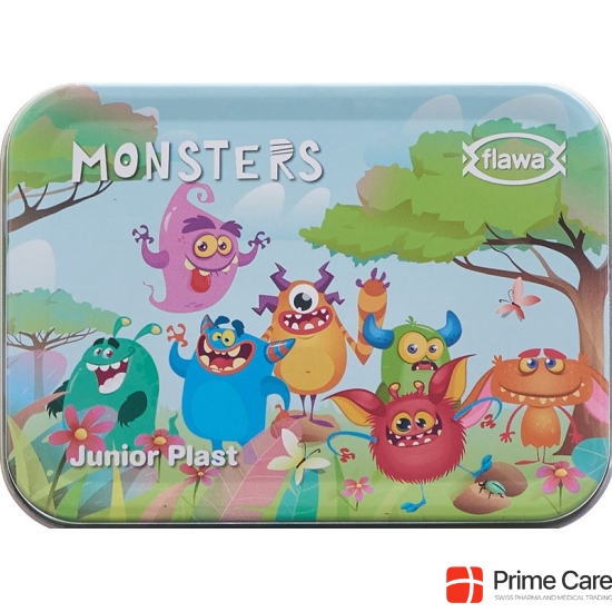 Flawa Junior Plast Strips Monsters Tin Box 20 Stück buy online