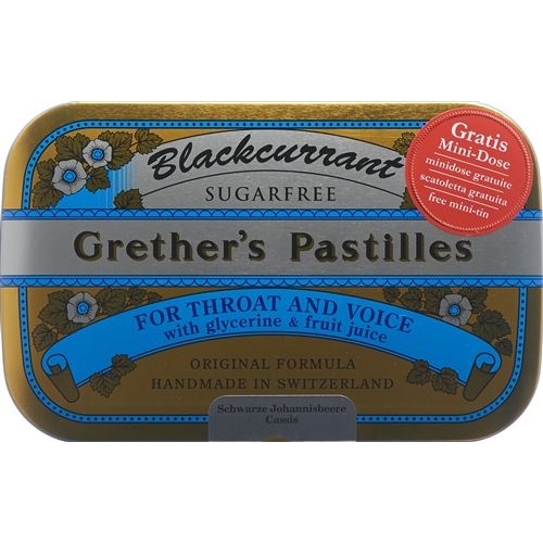 Grether’s Pastilles Blackcurrant Zuckerfrei 440g buy online