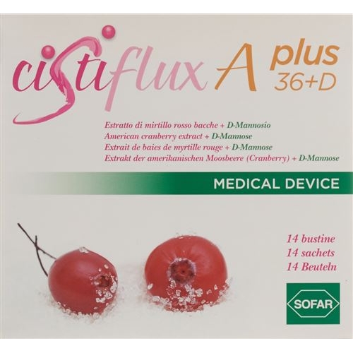 Cistiflux A36 + DMannose dietary supplement Cranberry 14 Btl 5 g