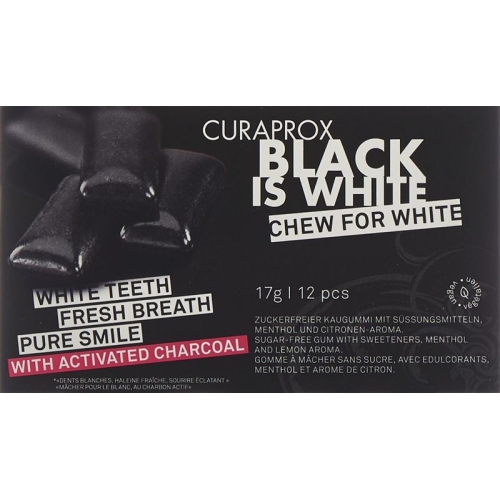 Curaprox Black Is White Kaugummi 12 Stück buy online