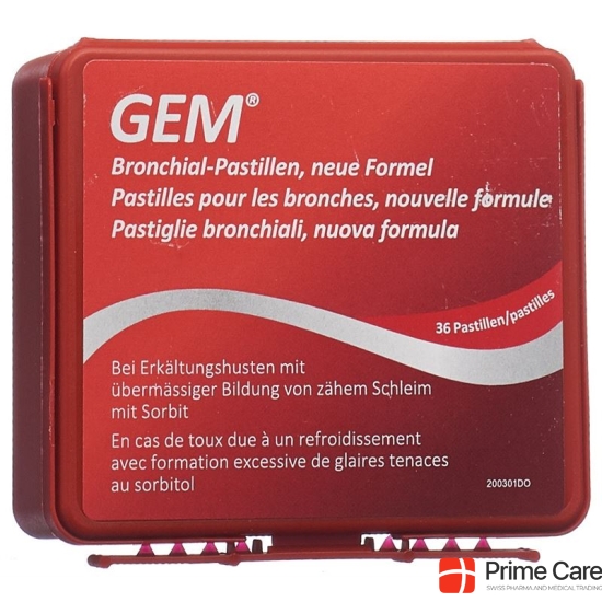 Gem Bronchialpast M Sorbit Neue Form Dose 36 Stück buy online