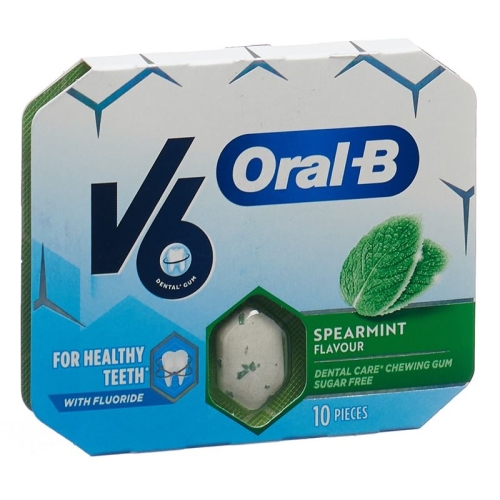 V6 Oralb Kaugummi Spearmint Blister 10 Stück buy online