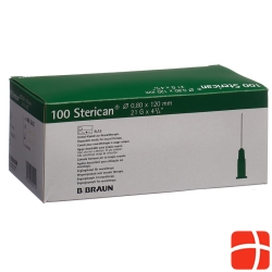 Sterican Nadel 21g 0.80x120mm Grün Luer 100 Stück