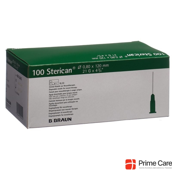 Sterican Nadel 21g 0.80x120mm Grün Luer 100 Stück buy online