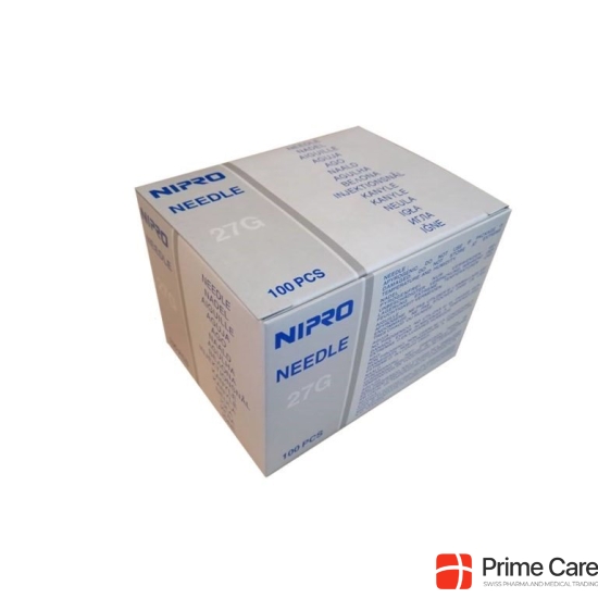 Nipro disposable needles 0.4x19mm 27Gx 3/4 gray 100 pcs