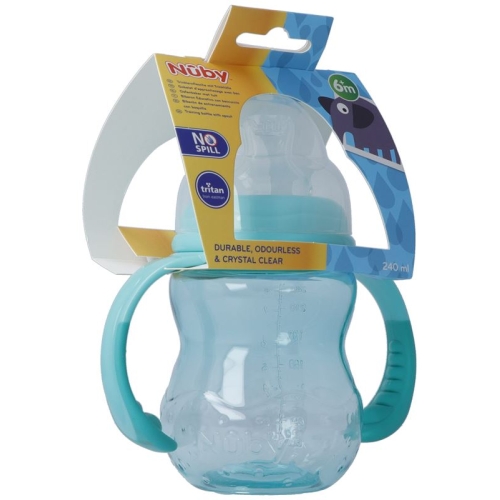 Nuby wide-mouth drinking bottle Tritan 240ml Schnabelsa buy online