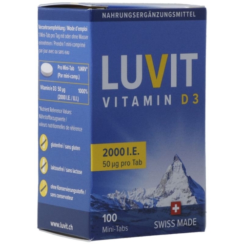 Luvit Vitamin D3 Mini-Tabs 2000 Ie 100 Stück buy online