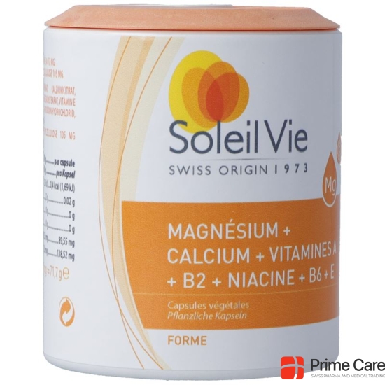 Soleil Vie Magnesium Calcium + Vit Kapseln 100 Stück buy online