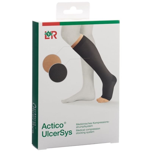 Actico Ulcersys Kompressionsstr XL Lang Schw/sand buy online