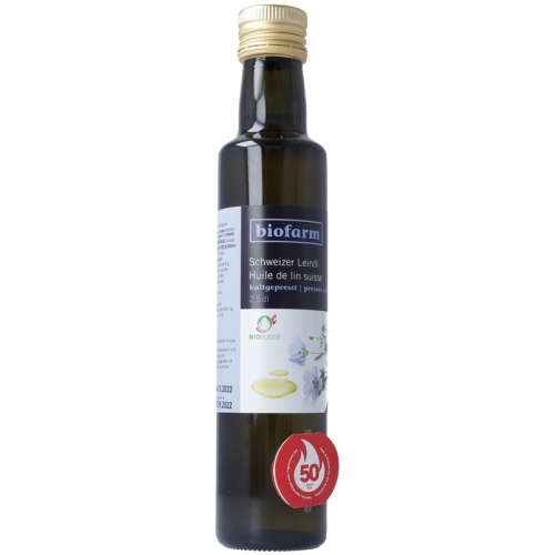 Biofarm Leinöl Ch Knospe Bio Suisse Flasche 5dl buy online