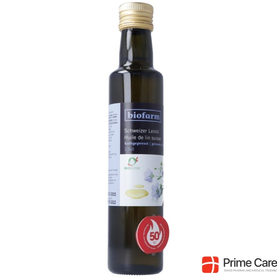 Biofarm Leinöl Ch Knospe Bio Suisse Flasche 5dl buy online