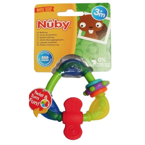 Nuby Soft-Hard Triangel Beissring M Bew Elem buy online