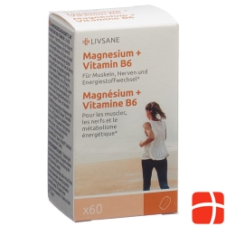 Livsane Magnesium + Vitamin B6 Tabletten Dose 60 Stück