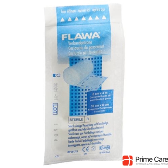 Flawa Verbandpatrone 8x10cm+4mx8cm St M Verbandkla buy online