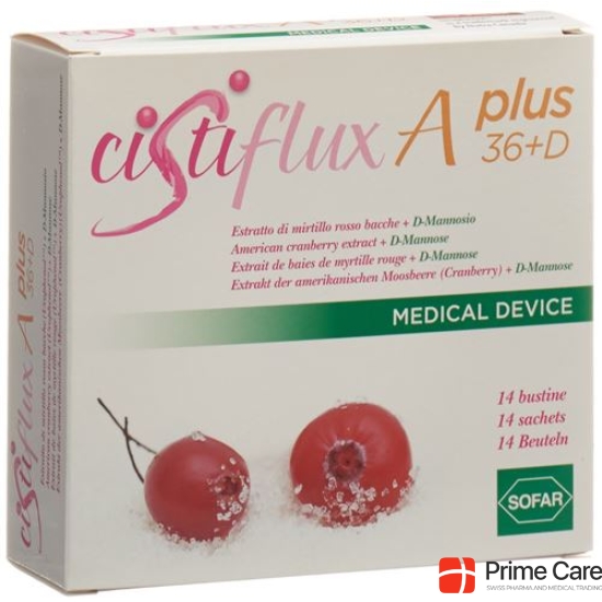 Cistiflux A36 + DMannose dietary supplement Cranberry 14 Btl 5 g