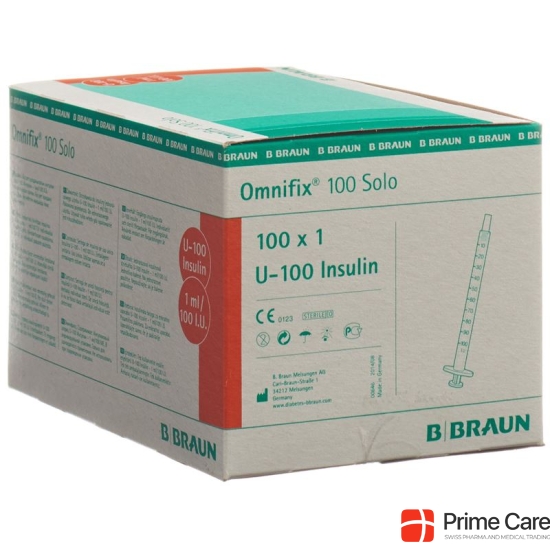 Braun Omnifix 100 Insulin 1ml Solo L 100 Stück buy online