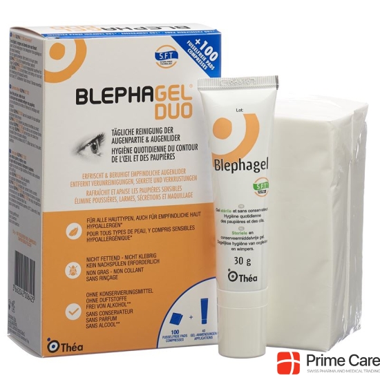 Blephagel Duo Gel 30g + 100 Pads (neu) buy online