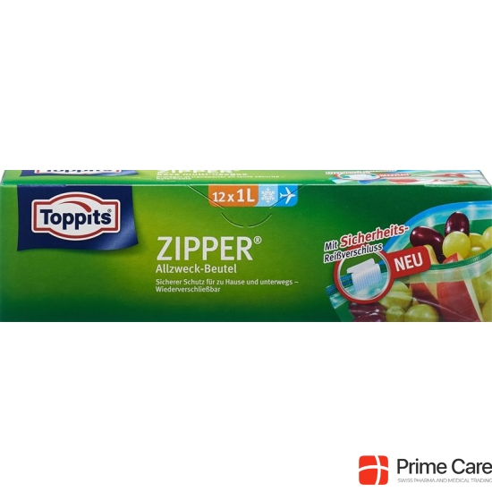 Toppits Zipper Allzweckbeutel 1L 12 Stück buy online