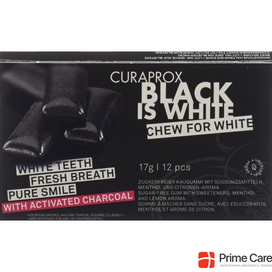 Curaprox Black Is White Kaugummi 12 Stück buy online