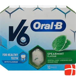 V6 Oralb Kaugummi Spearmint 12 Blister 10 Stück