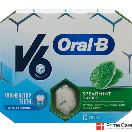 V6 Oralb Kaugummi Spearmint Blister 10 Stück buy online