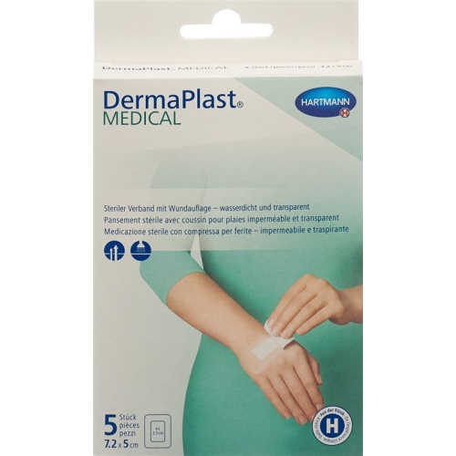 Dermaplast Medical Transparentverba 7.2x5cm 5 Stück buy online