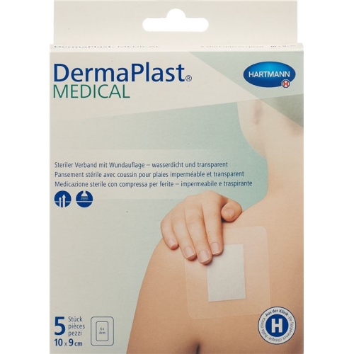 Dermaplast Medical Transparentverband 10x9cm 5 Stück buy online