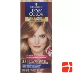 Polycolor Creme Haarfarbe 36 Mittelaschblond 90ml