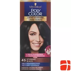 Polycolor Creme Haarfarbe 45 Schwarz 90ml