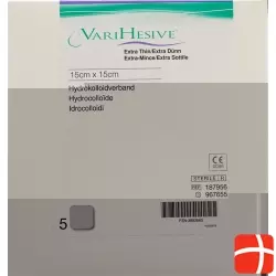 VariHesive Extra Dünn Hydrokolloidverband 15x15cm 5 Stück