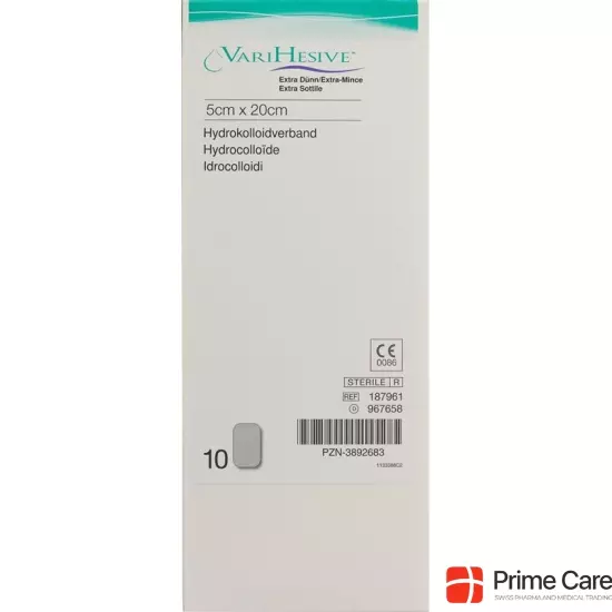 Varihesive Extra Dünn Hydrokolloidverband 5x20cm 10 Stück buy online
