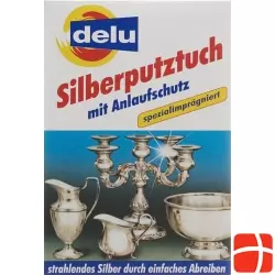 Delu silver cleaning cloth with tarnish protection
