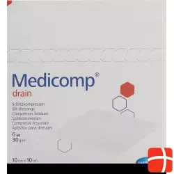 Medicomp Drain Vlieskompressen 10x10cm Steril 25 Beutel 2 Stück