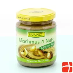 Rapunzel Mischmus 4 Nuts Glas 250g
