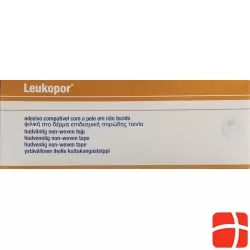 Leukopor Heftpflaster 9.2mx2.5cm Weiss 12 Stück
