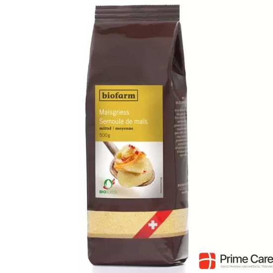 Biofarm Maisgriess Mittel Knospe Beutel 500g buy online