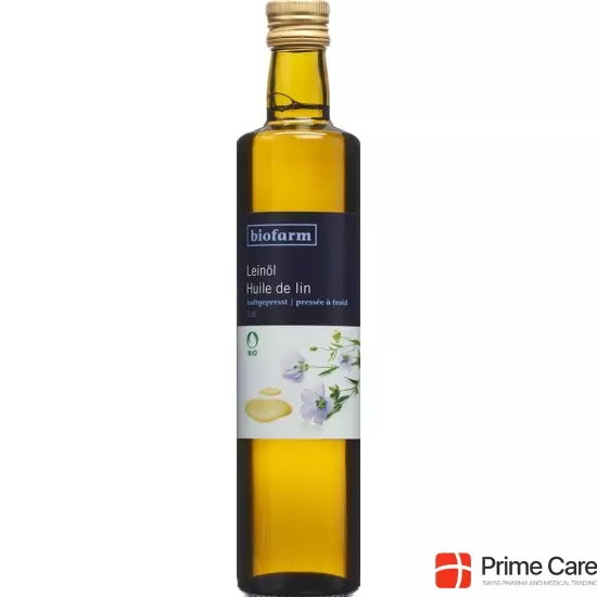 Biofarm Leinöl Knospe Flasche 5dl buy online
