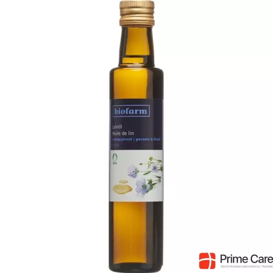 Biofarm Leinöl Knospe Flasche 2.5dl buy online