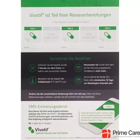 Vivotif receipt card German buy online