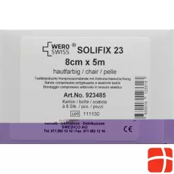 Wero Solifix 23 Kurzzugbinde 5mx8cm Hautfarbig 8 Stück