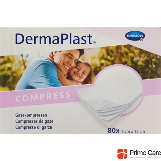 DermaPlast Gazekompressen 8x12cm 80 Stück buy online