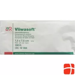 Vliwasoft Nw Kompresse 12 7.5x7.5cm 6-fach Beutel 100 Stück
