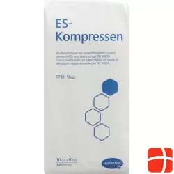 Hartmann Es Kompressen 16-fach 10x10cm Beutel 100 Stück